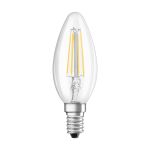 Ledvance Classic LED E14 Kerze Fadenlampe Klar 4.2W 470lm - 927 Extra Warmweiß | Höchste Farbwiedergabe - Dimmbar - Ersatz für 40W